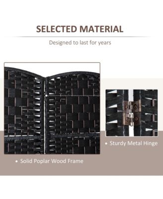3 Panel Resin Wicker Folding Room Divider Privacy Screen Home Office