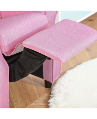 Kids Soft Sofa, Reclining Lounger Armchair w/ Footrest Storage Side Pockets