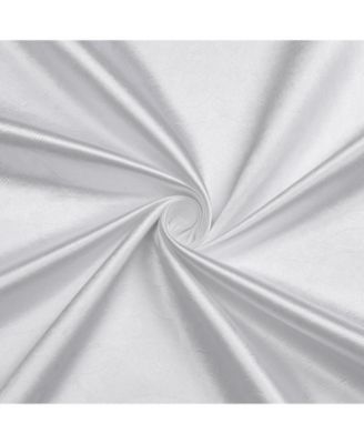 Set of 2 Leeds Floral Leaves Embossed Light Filtering Grommet Top Window Curtain Panels