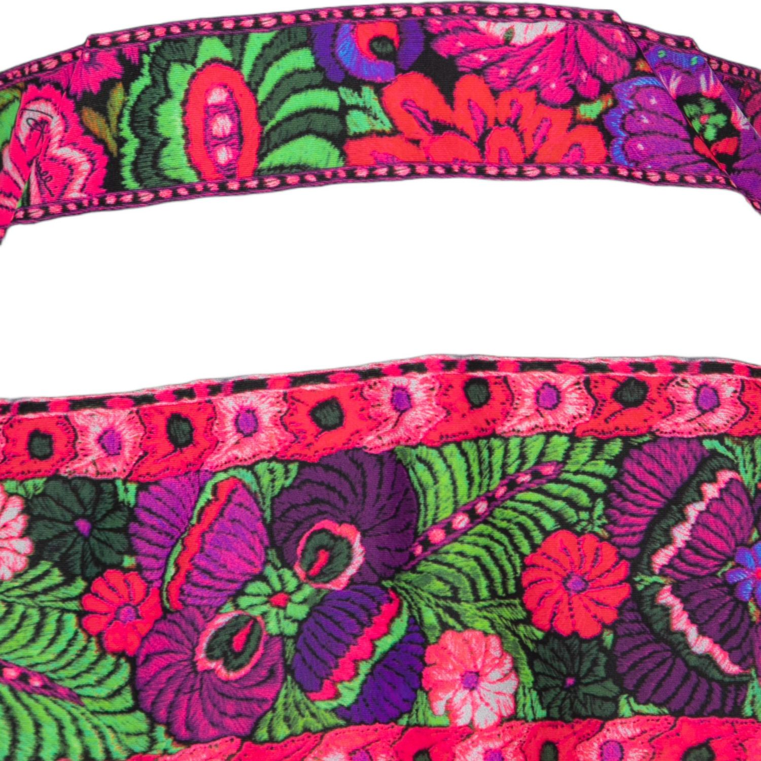 Women's Black Floral Printed Jersey V-Neck Top
