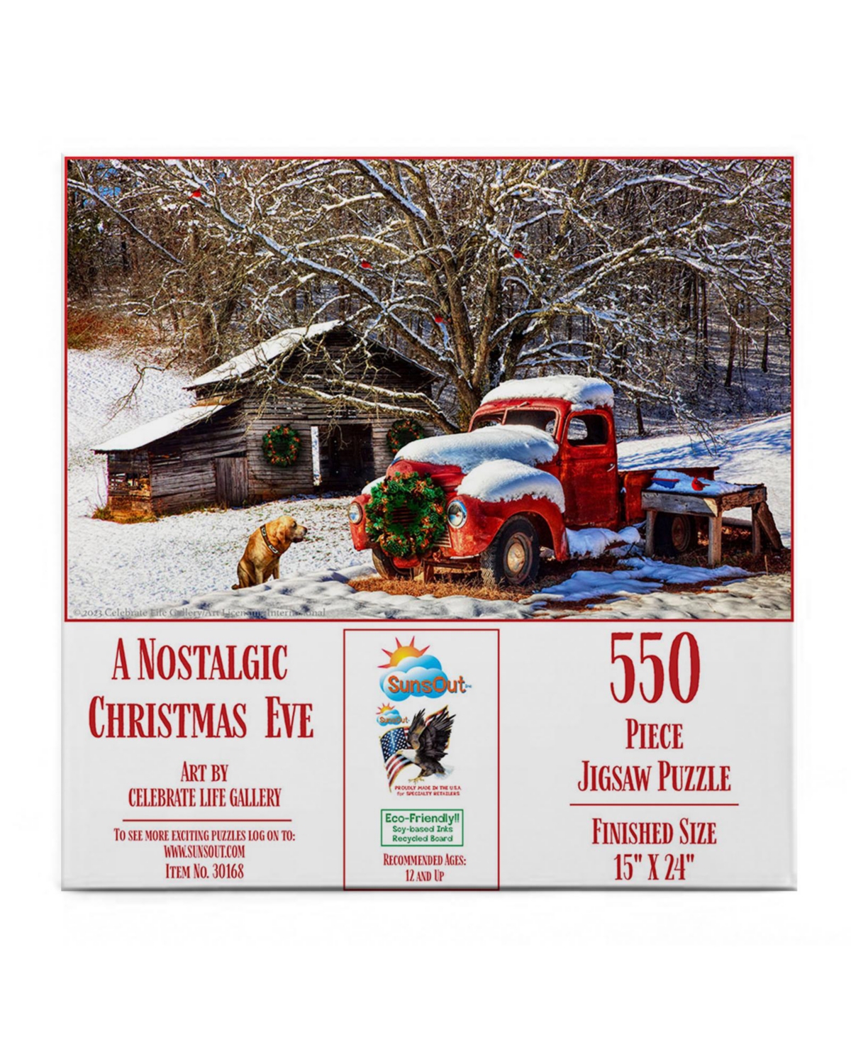 SunsOut A Nostalgic Christmas Eve 550 piece Jigsaw Puzzle for Adults Christmas