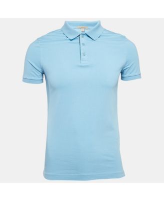 Men's Brit Blue Cotton Half Sleeve Polo T-Shirt