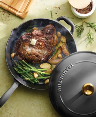 Bestow Enameled Cast Iron 12" Skillet with Lid