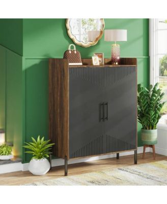 Narrow Shoe Cabinet with Doors for Compact Hallway Spaces