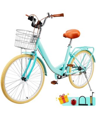 24-inch Cruiser Bike with Low-Step Frame, Shock-Absorbing Tires, and Dual Brakes