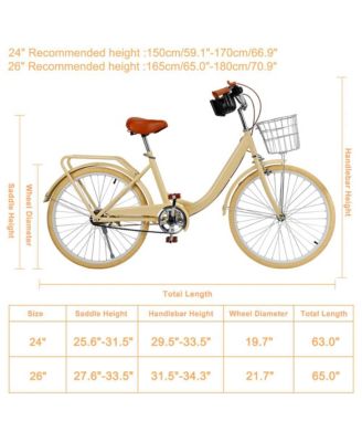 24-inch Cruiser Bike with Low-Step Frame, Shock-Absorbing Tires, and Dual Brakes