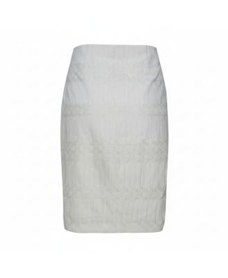 Women's Cream Lace Mini Skirt