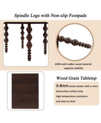 Vintage Solid Wood End Table Narrow Sofa Side Table with Drawer