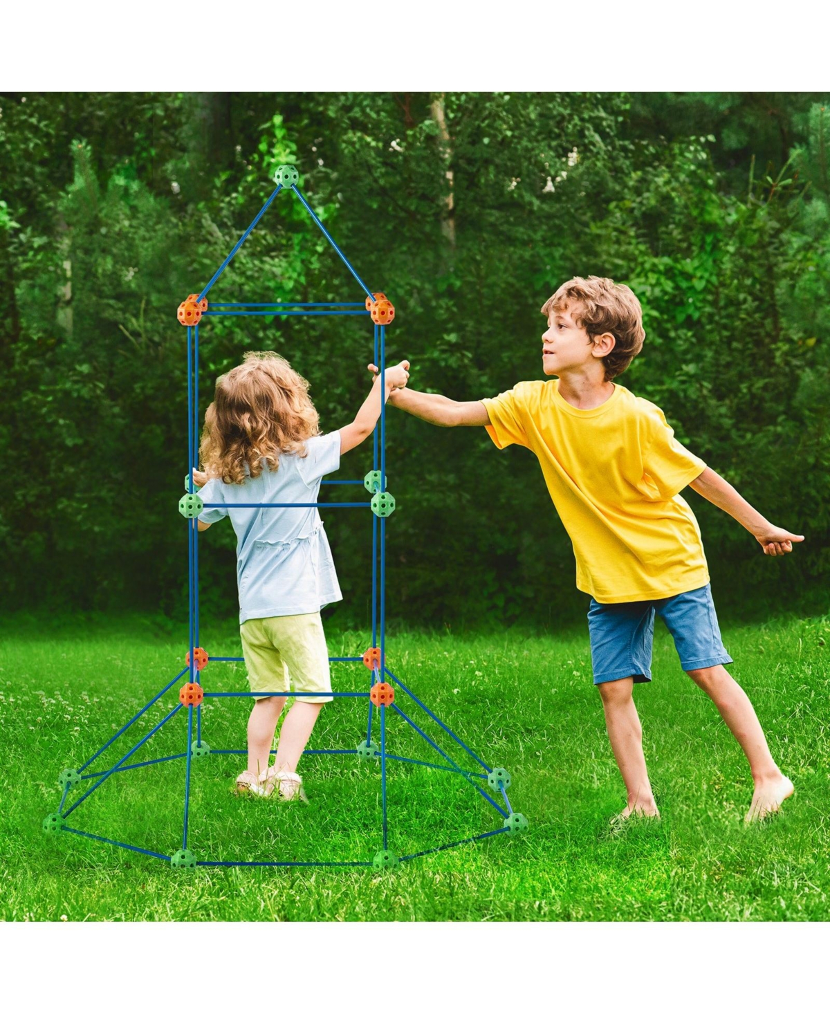 Hongge Fort Building Kit 120 Pcs Stem Construction Toy for Kids