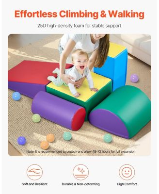 Foam Climbing Blocks Set 5-Piece Indoor Toddler Playset
