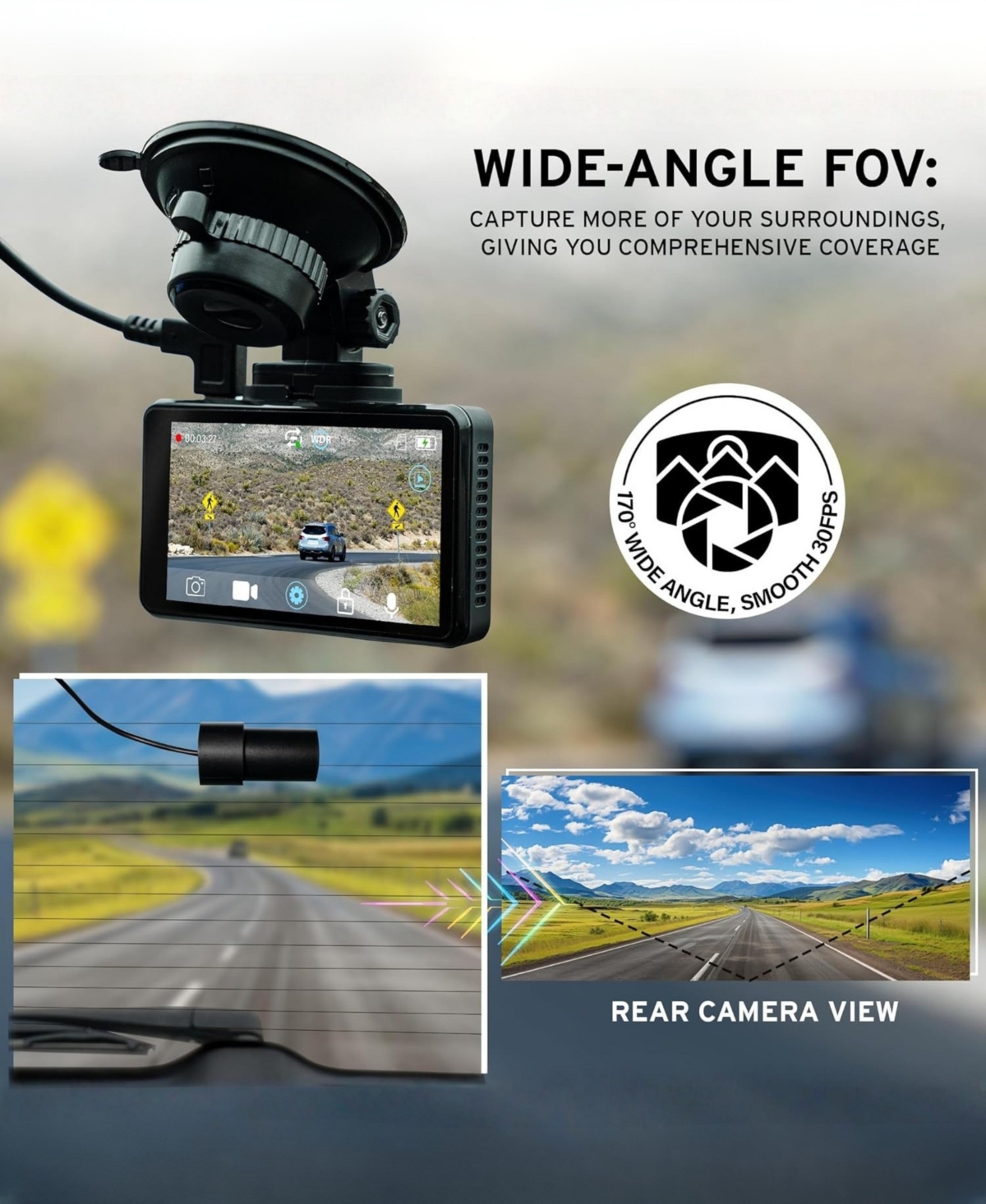 4K Dual Dashcam System with Front & Rear Cameras