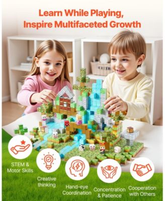 Magnetic Building Blocks Set 150 PCS Castle Theme STEM Toy