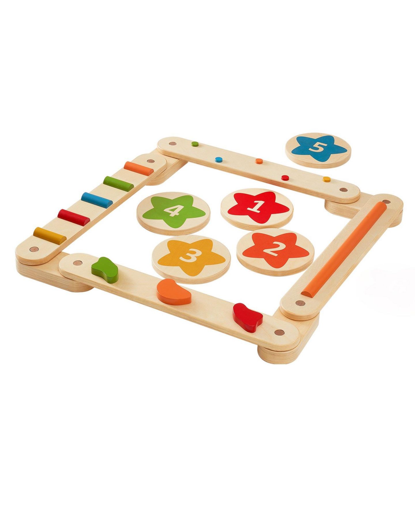 Детские игрушки HONGGE Kids Wooden Balance Beam and Stepping Stones Obstacle Course Set, 6-Piece, Ages 2+ — фото 6