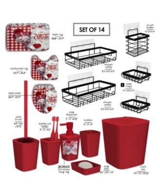 Complete Holiday Bathroom Decor & Accessory Set