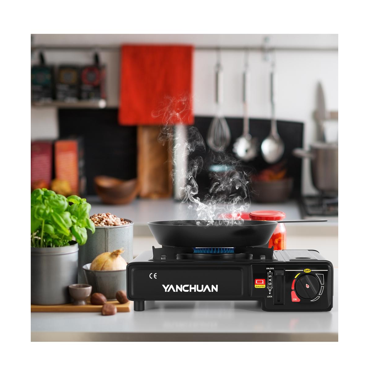 Artudatech Portable Dual-Fuel Butane/Lpg Camp Stove with Electronic Ignition & Adjustable Flame Control