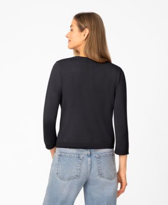 Women's Heart Stitch Button Cardigan Sweater