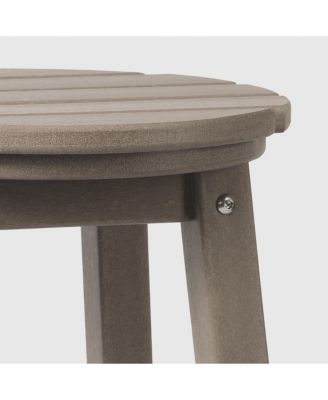 24" HDPE Outdoor Patio Round Counter Height Bar Stool