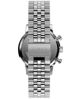 Men's Chronograph Silver-Tone Stainless Steel Watch, 40mm