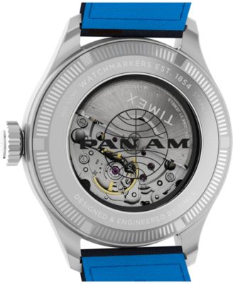 Men's Mechanical Automatic Blue Leather Watch, 41mm