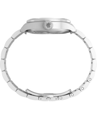 Men's Quartz Analog Silver-Tone Stainless Steel Watch, 41mm