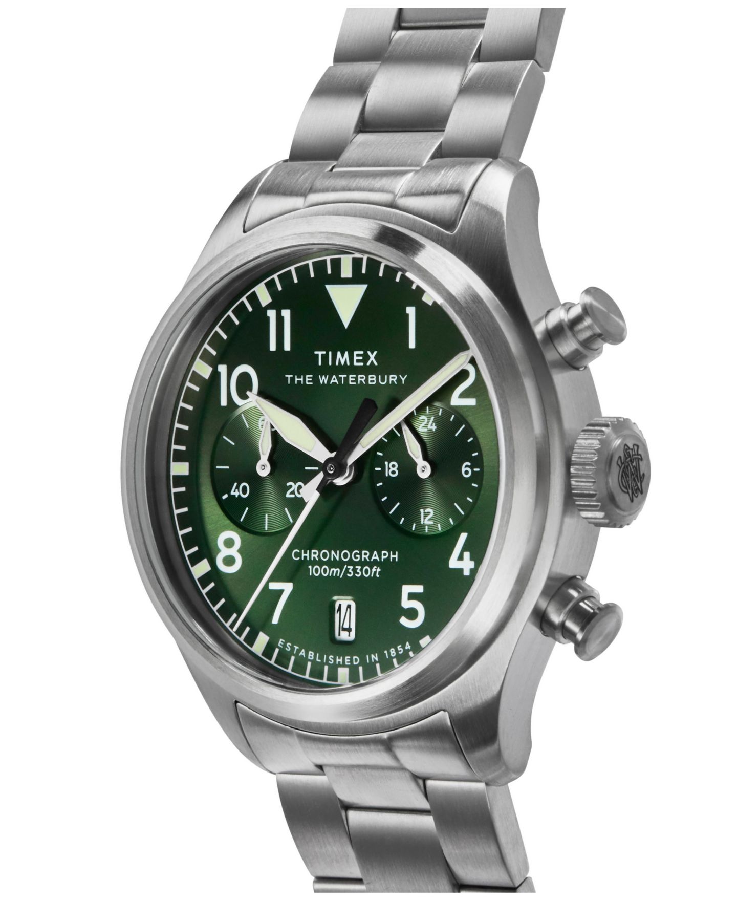 Мужские часы Timex Chronograph Silver-Tone Stainless Steel Watch, 41mm — фото 6