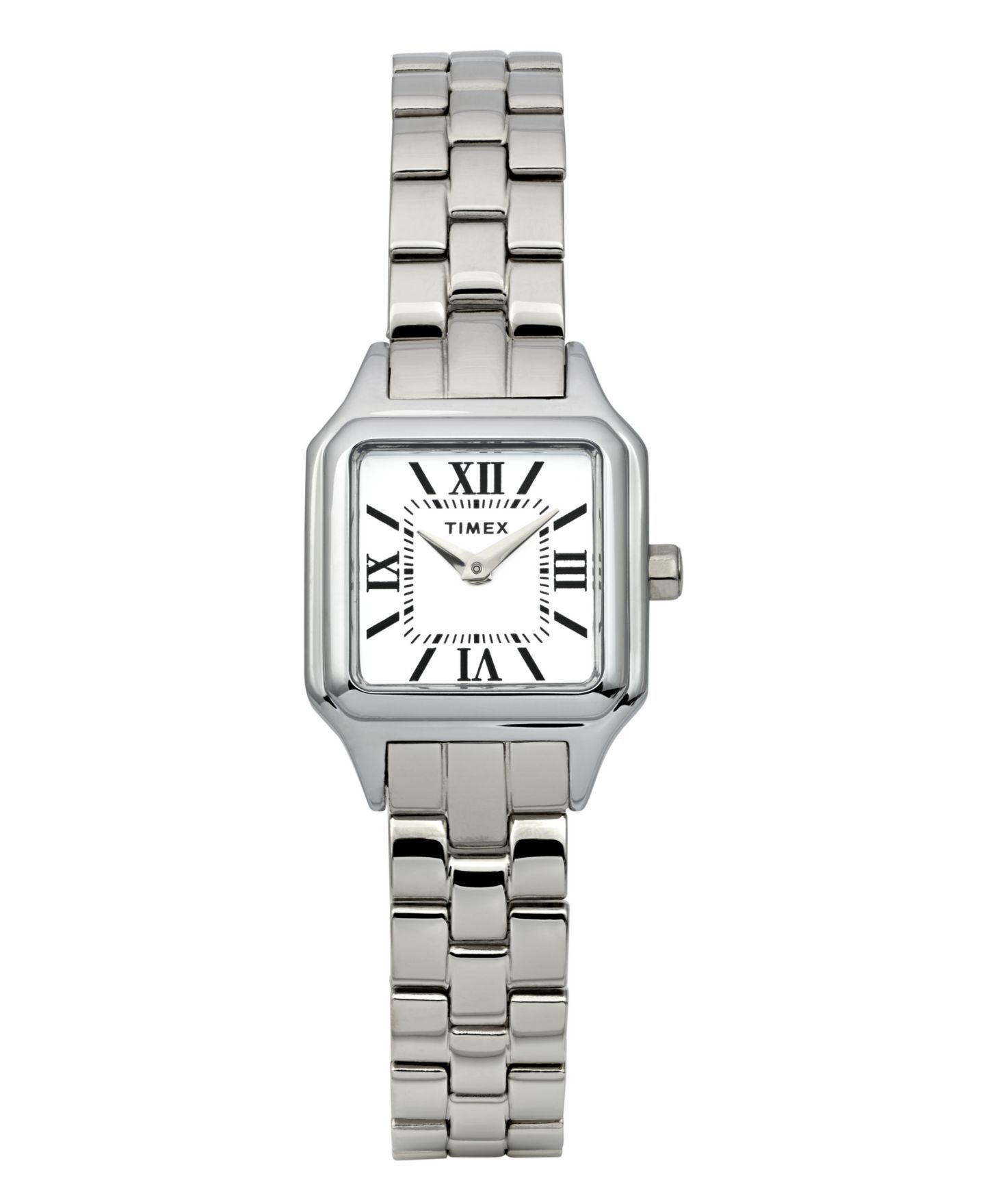 Женские часы Timex Quartz Analog Silver-Tone Stainless Steel, 23mm — фото 1
