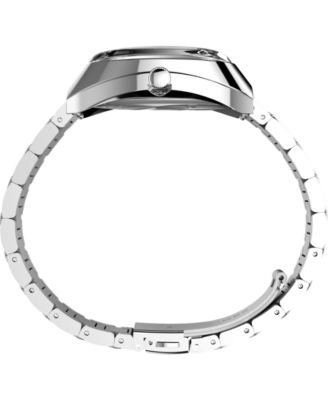 Men's Quartz Analog Silver-Tone Stainless Steel Watch, 39mm