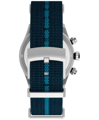 Men's Chronograph Blue Fabric Watch, 39mm