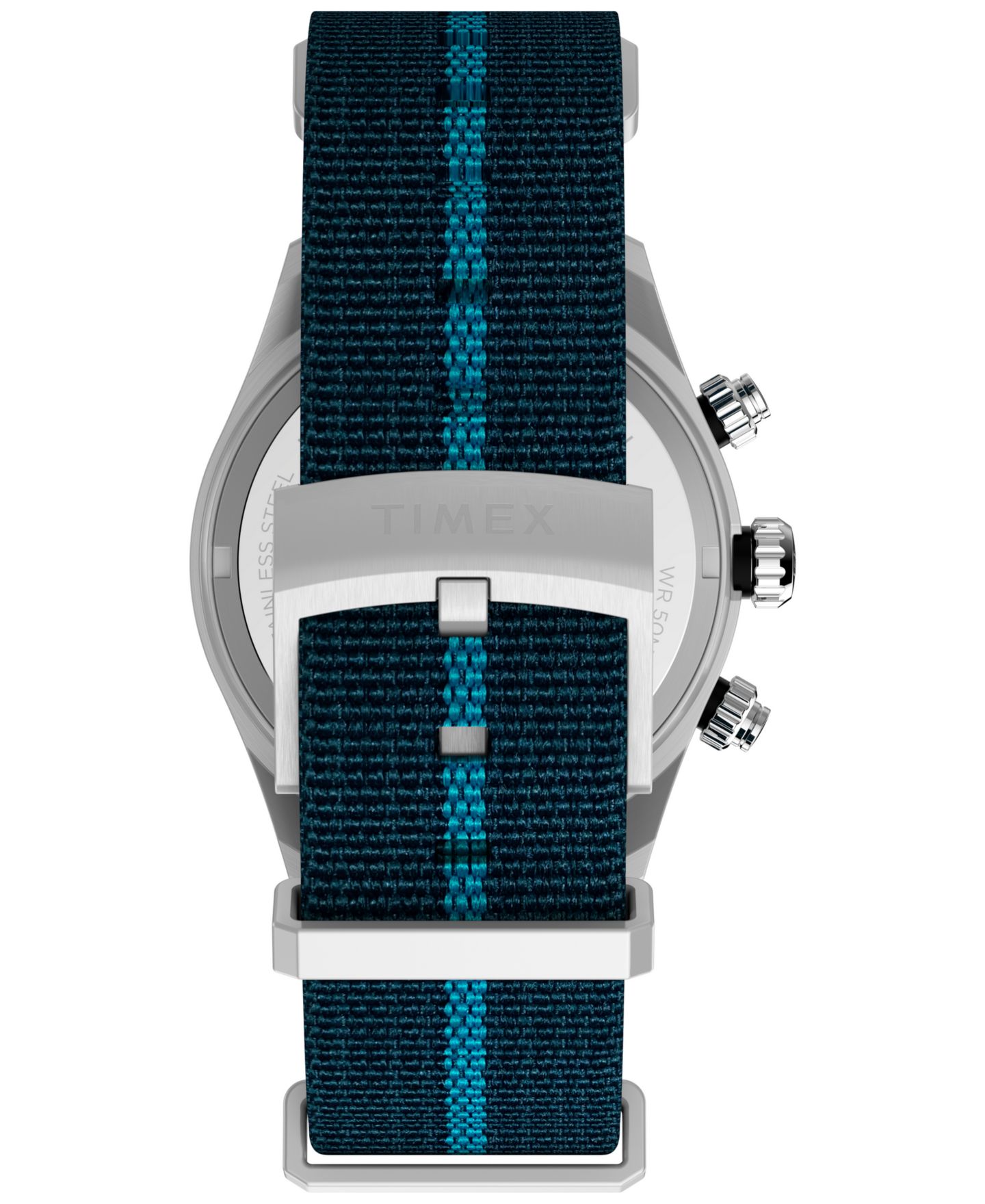 Мужские часы Timex Chronograph Blue Fabric Watch, 39mm — фото 3