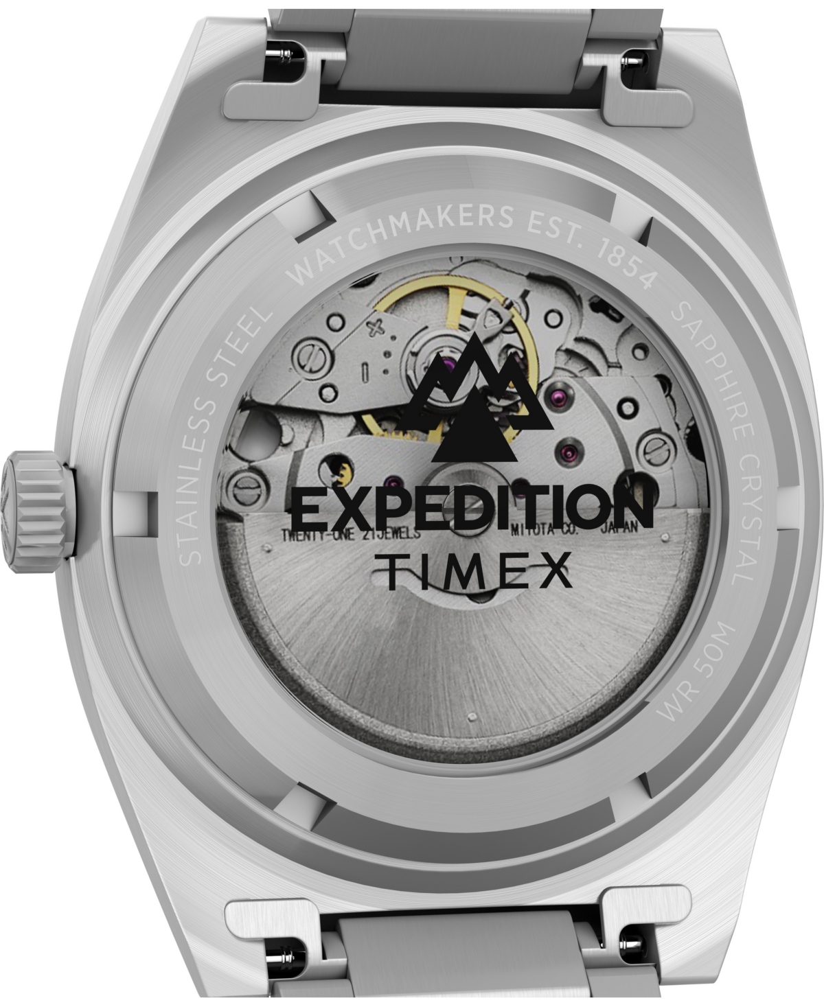 Timex Men's Mechanical Automatic Silver-Tone Stainless Steel Watch, 39mm