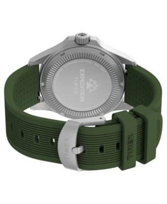 Men's Quartz Analog Green Silicone Watch, 41mm