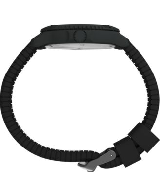 Men's Quartz Analog Black Silicone Watch, 42mm