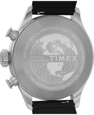 Men's Chronograph Brown Leather Watch, 41mm