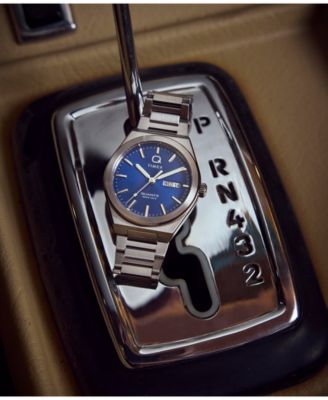 Men's Quartz Analog Silver-Tone Stainless Steel Watch, 39mm