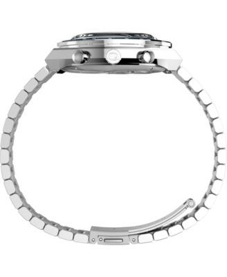 Men's Quartz Analog Silver-Tone Stainless Steel Watch, 40mm