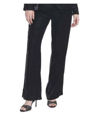 Women's Velvet Suit Trousers Wide-Leg Pants