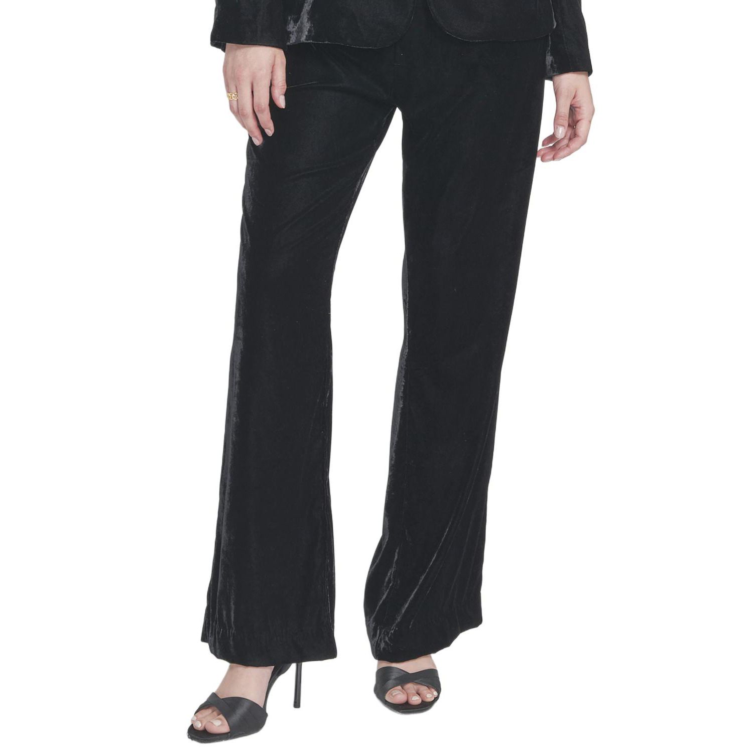 Women's Velvet Suit Trousers Wide-Leg Pants
