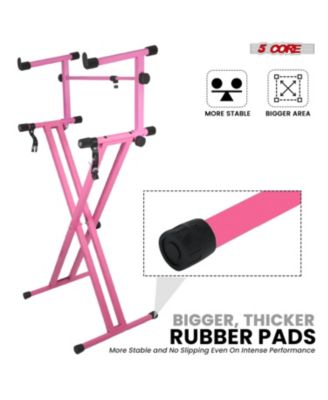 2 Tier Keyboard Stand Combo Heavy Duty Adjustable Piano Stand with Extension Arm