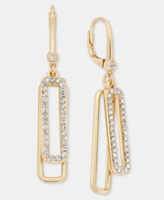 Pav&eacute; Shaky Link Drop Earrings