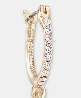 Crystal Drop Huggie Hoop Earrings