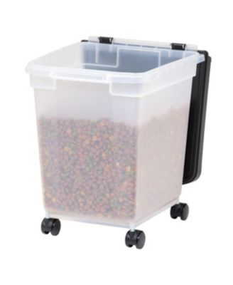 32.5qt/25lbs Pet Food Container with Sealed Top, Black