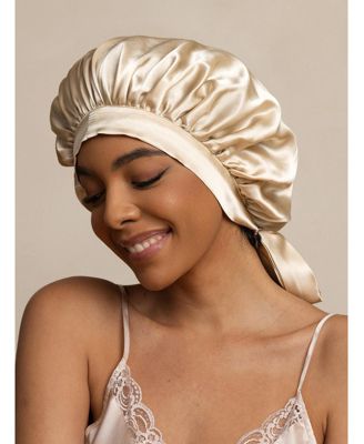 Women's Mulberry Silk Bonnet with Long Ribbons