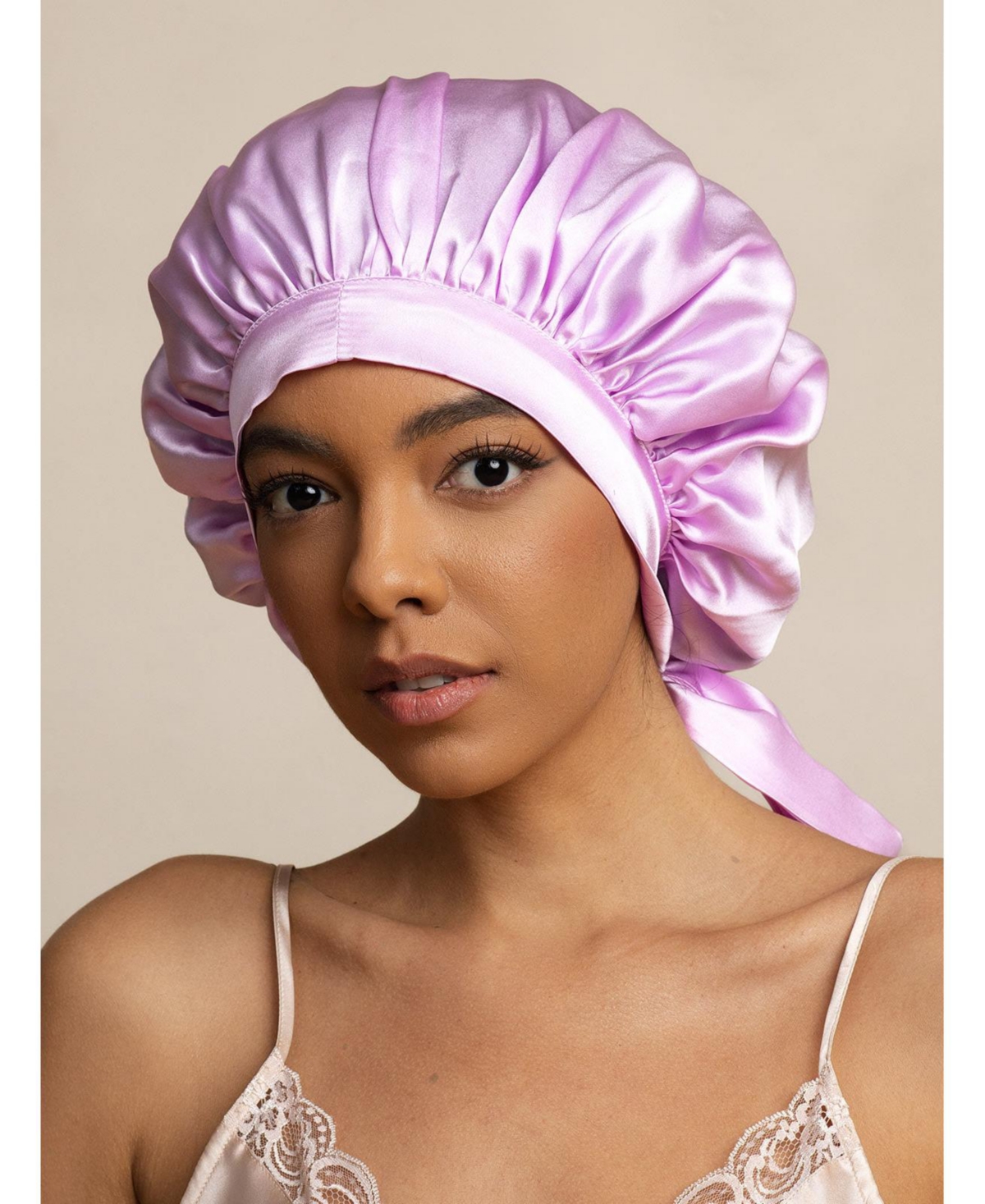 SilkSilky Women's Mulberry Silk Bonnet with Long Ribbons