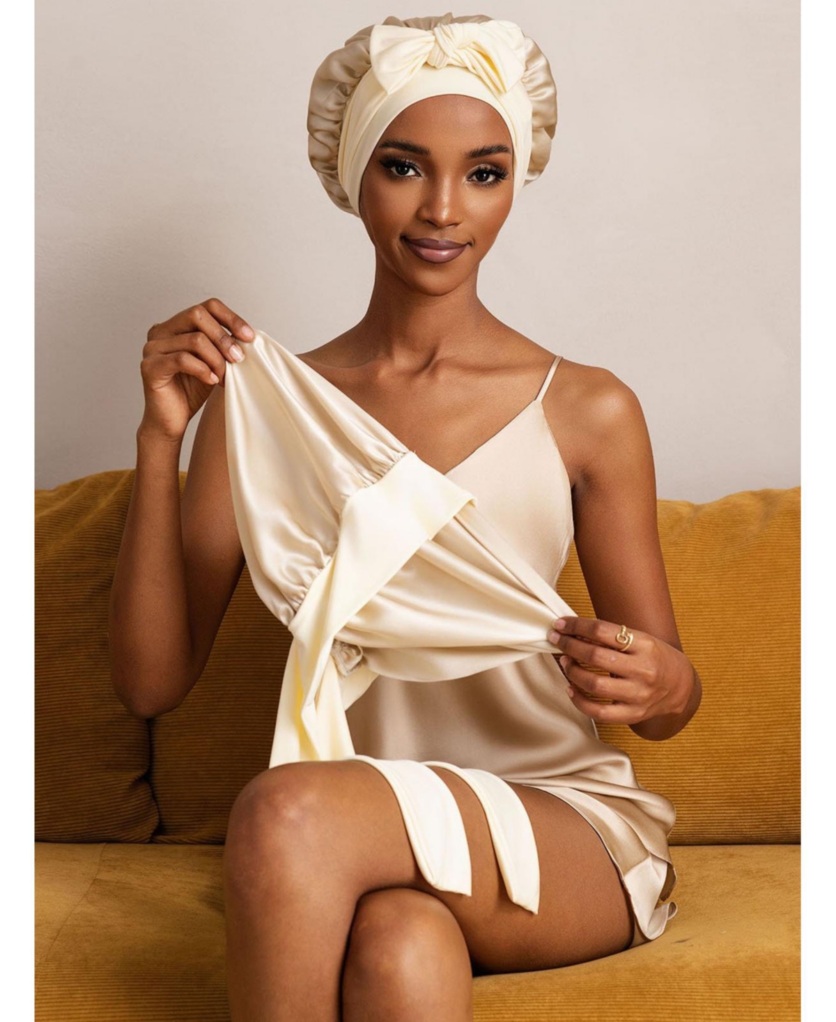 SilkSilky Pure Silk Double-layer Bonnet