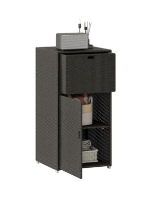 Outdoor Towel Rack for Pool with Drawer and Cabinet