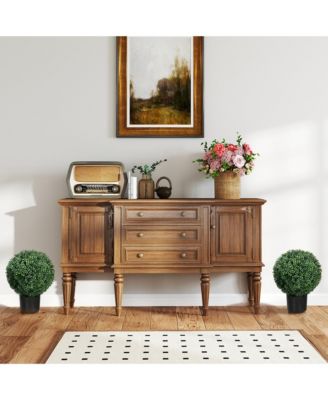 2 Pack of Artificial Tree Boxwood Topiaries with Pots for & Indoor