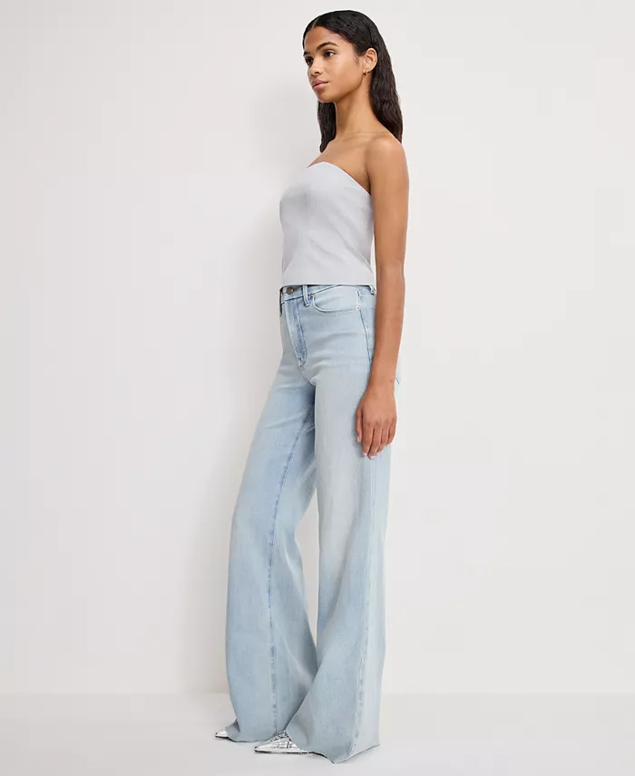 Women's Soft-Tech Good Waist Palazzo Jeans, Regular & Plus Size - thumbnail 3