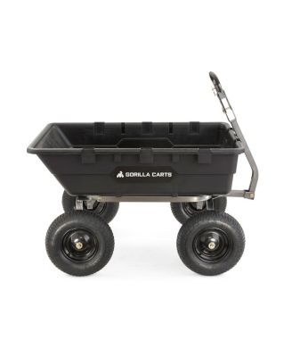 Heavy Duty Poly Yard Dump Cart Garden Wagon with 16 Inch Tires