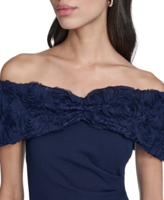 Women's Off-The-Shoulder Side Tuck Gown