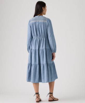 Women's Seren Round Neck Tiered Midi Dress